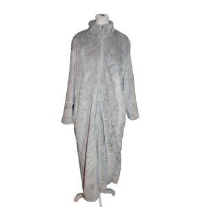 Drapers And Damons Full Zipper Pull Robe SIZE Petite XL Pockets 50" Long Gray